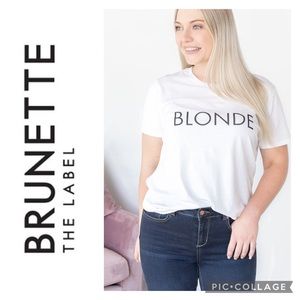 🆕 Brunette The Label Blonde Ryan Tee White